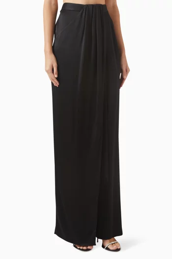 Draped Pants in Satin