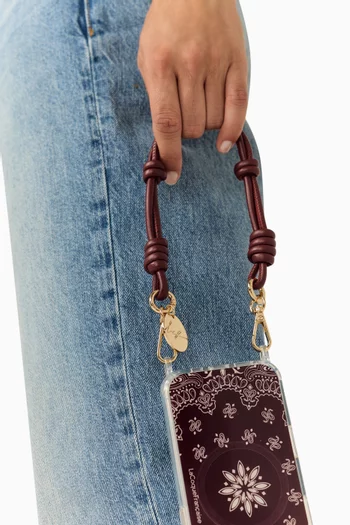 Nolan Short Phone Chain in Vegan Leather, 40cm