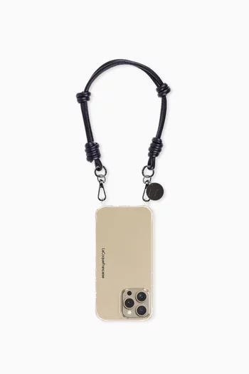 Nolan Short Phone Chain in Vegan Leather, 40cm
