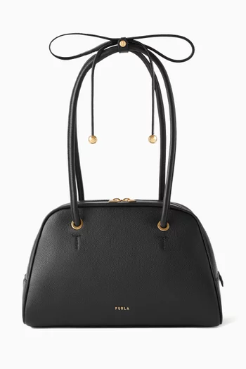 Medium Poppy Dome Shoulder Bag in Leather