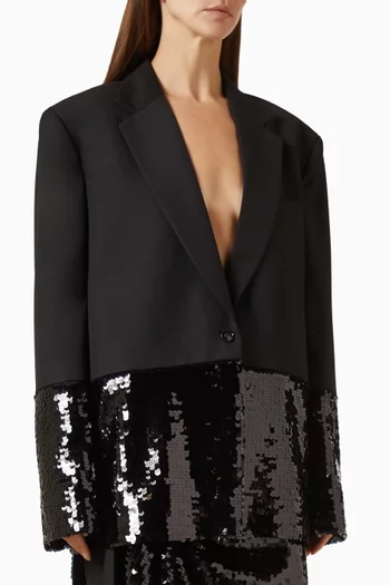 Haley Oversized Sequin-embllished Blazer