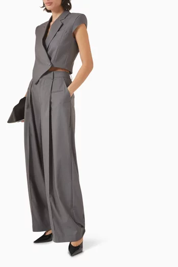 Sleeveless Crop Blazer