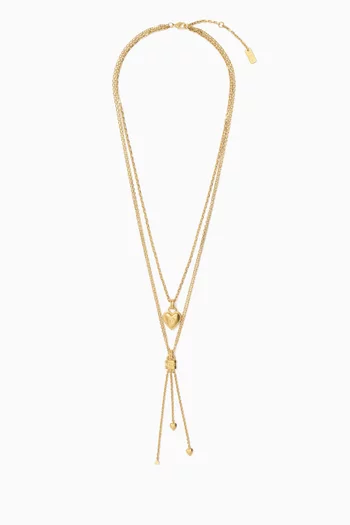 Mini Paddington Layered Necklace in Gold-tone Brass