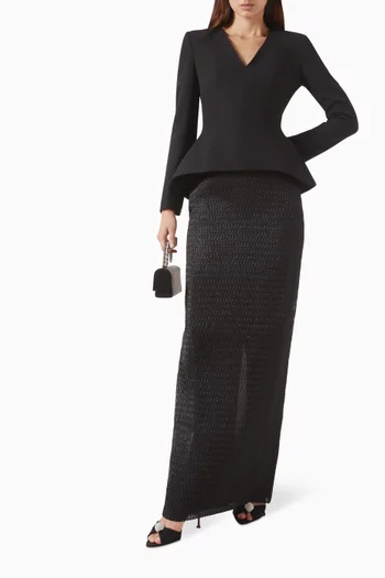 Bobo Dress in Crepe & Mesh