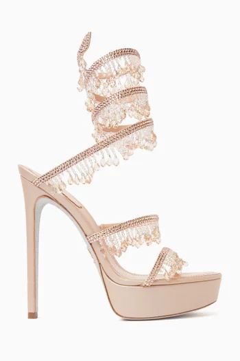 Jahanara 130 Platform Sandals in Satin