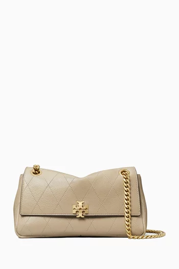 Small Charlie Quilted Shoulder Bag in Leather