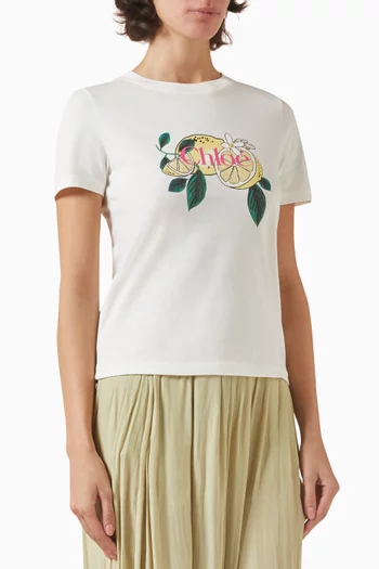 Crew-neck Logo T-shirt in Cotton Jersey