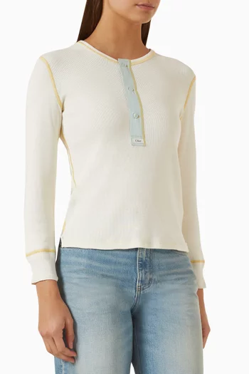Henley Shirt in Cotton Jersey