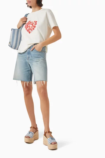Printed T-shirt in Cotton