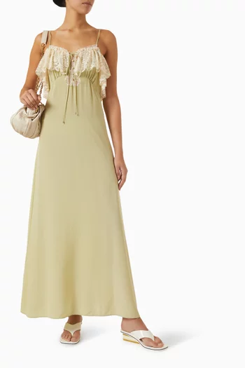 Thin-strap Maxi Dress in Silk