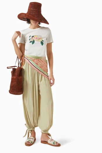 Fluid Pleated Pants in Silk