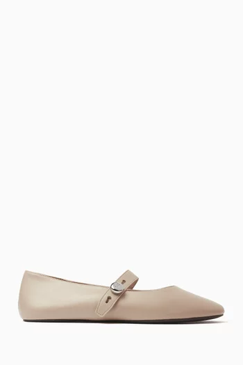 Romy Mary Jane Flats in Nappa Leather