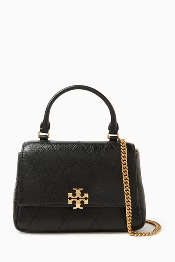 Mini Charlie Top-handle Bag in Quilted Leather