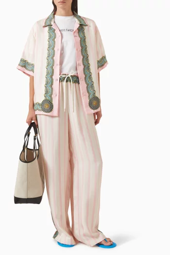 Encore-print Shirt in Silk-twill