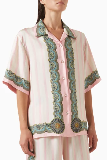 Encore-print Shirt in Silk-twill