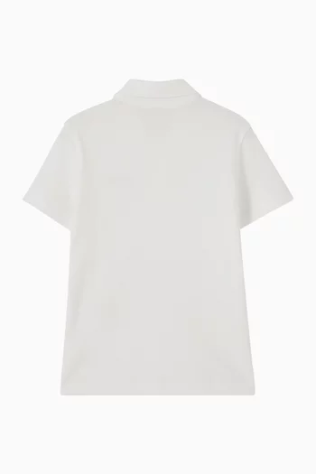 Embroidered Polo Shirt in Cotton-Piqué