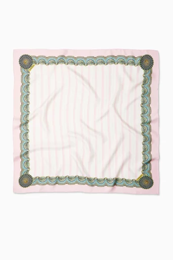 Printed Scarf in Silk Twill