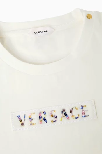 Embroidered Logo T-shirt in Cotton Jersey