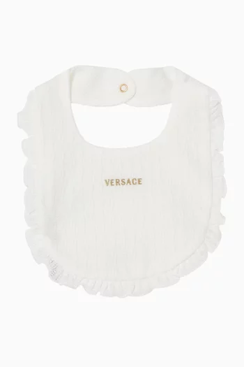 Embroidered Logo Bib in Cotton Jersey