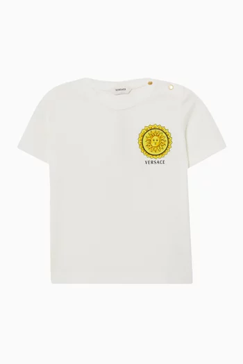 Sun Print T-shirt in Cotton Jersey