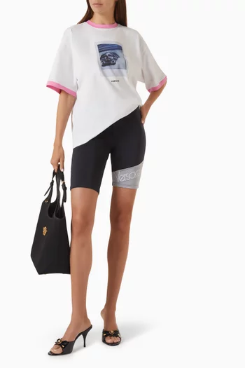 Embroidered Biker Shorts
