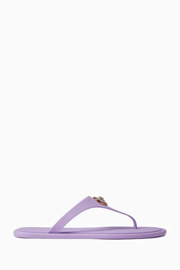 Alia Flat Sandals in Rubber