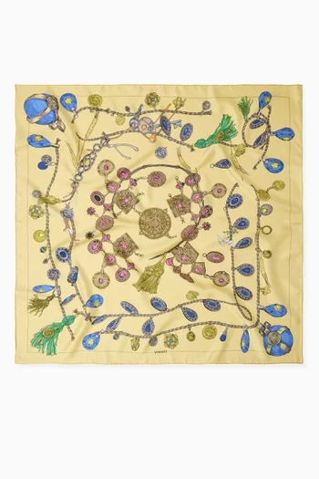 Printed Scarf in Silk-twill