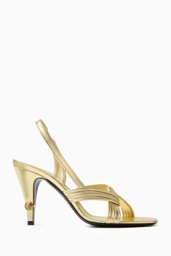 Gianni 90 Sandals in Metallic Nappa
