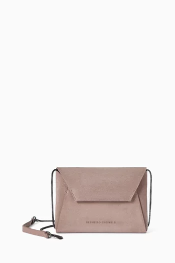 Monili Chain Duo Pochette in Suede