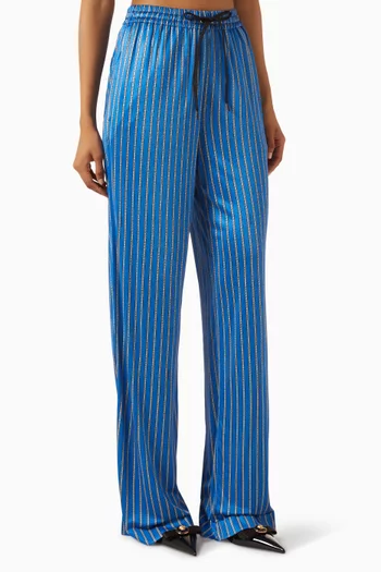 Striped-print Pants in Jersey