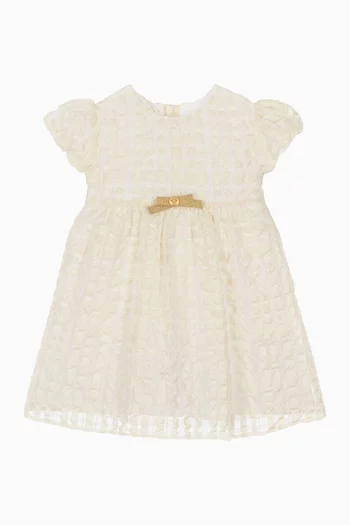 Checked Dress in Cotton-blend