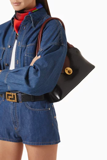 Small Vivian East/West Shoulder Bag in Leather