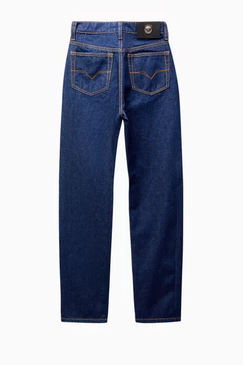 High-waist Straight Jeans in Denim