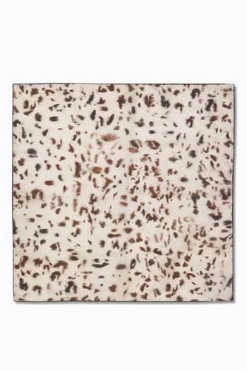 Lynx-print Scarf in Silk