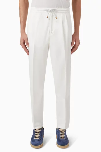 Garment-dyed Pants in  Twisted Cotton Gabardine