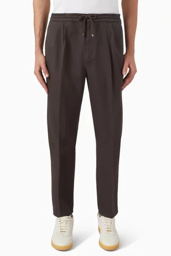 Garment-dyed Pants in  Twisted Cotton Gabardine
