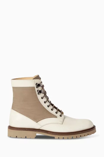 Boots in Leather & Cotton