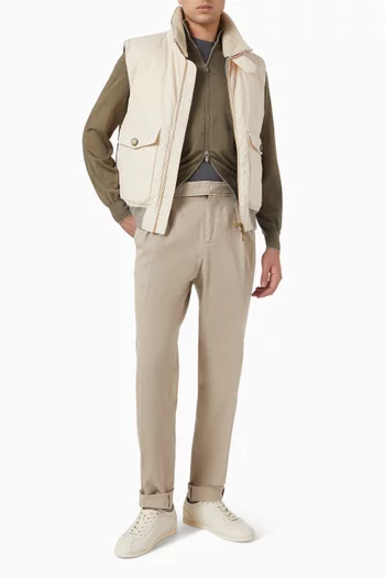 Lightweight Zip Cardigan in Cashmere & Silk