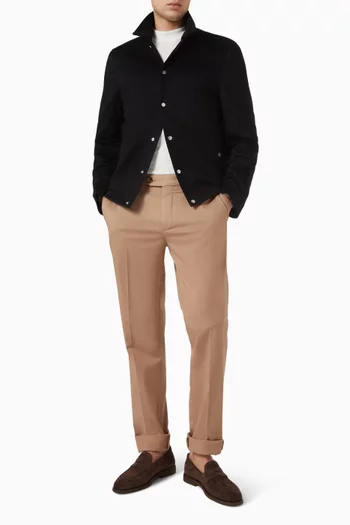 Garment-dyed Pants in Pima Cotton Gabardine