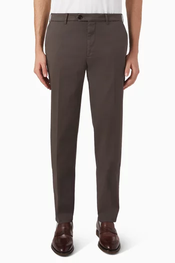 Garment-dyed Pants in Pima Cotton Gabardine