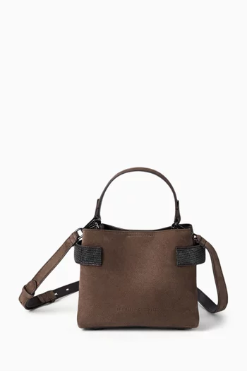 Small Essence Top-handle Bag in Suede