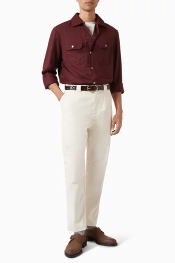 Slim-fit Pants in Cotton-gabardine