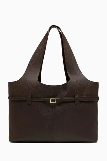 Medium Cambon Cabas Tote Bag in Calfskin Leather