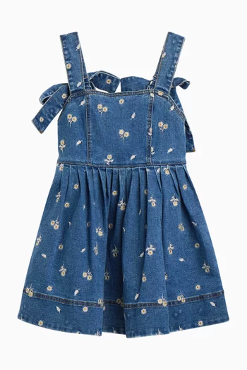Catalina Daisy Mini Dress in Denim