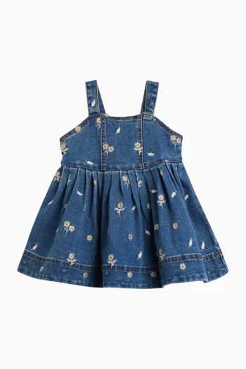 Catalina Daisy Mini Dress in Denim