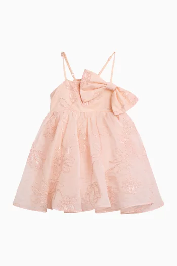 Amelia Embroidered Bow Dress