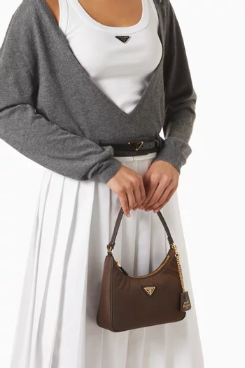 Mini Re-Edition 2005 Hobo Bag in Re-Nylon