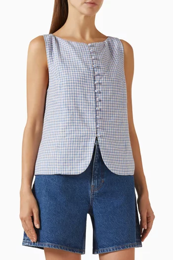 Addison Top in Linen