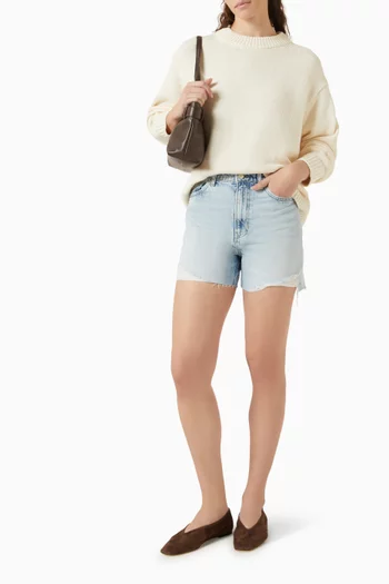 Saige High-waist Shorts in Denim