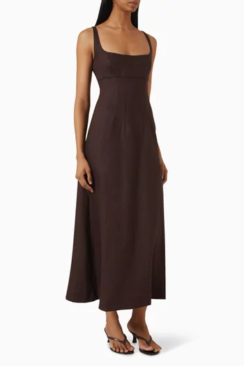 Sabine Maxi Dress in Linen